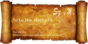 Sztojka Marcell névjegykártya